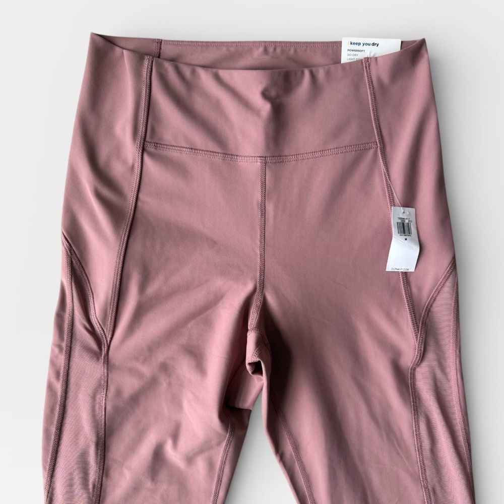 Old Navy High-Waisted PowerSoft Mesh-Panel 7/8 Leggings - Picture 3 of 10